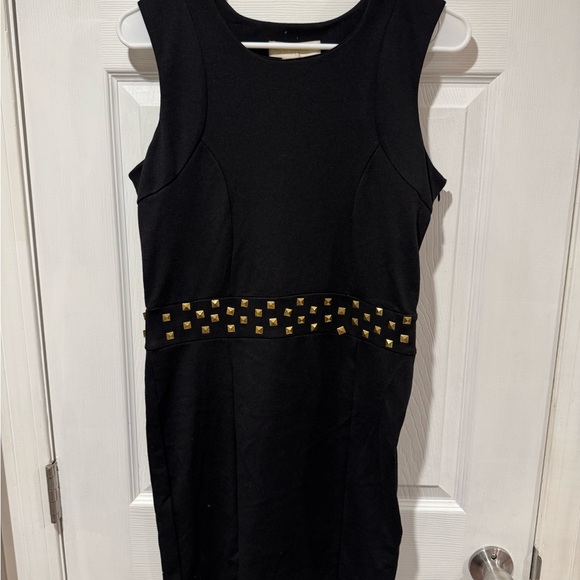 Nicki Minaj Black Mini Dress with Gold Studs - Picture 1 of 4